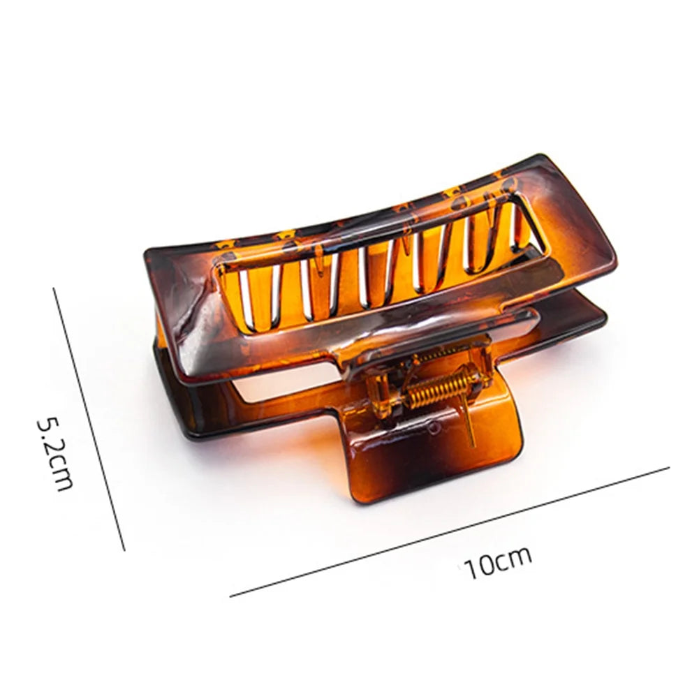 Large Hair Claw Clips Banana Hair Clips for Thick Hair Acrylic Banana Claw Clips Non-Slip Hair Clip Rectangular Jaw Clips Big Hair Clips 4.1" 4 Pack