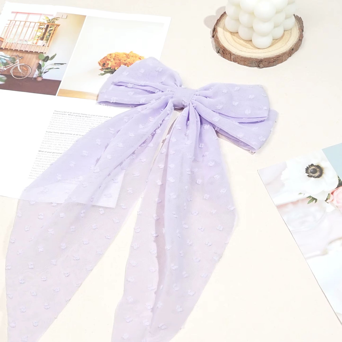 Elegant Large Bow Ribbon Hair Clip for Women Fashion Simple Solid Satin Spring Clip Ponytail Bow Hairpin Girls Hair Accessories