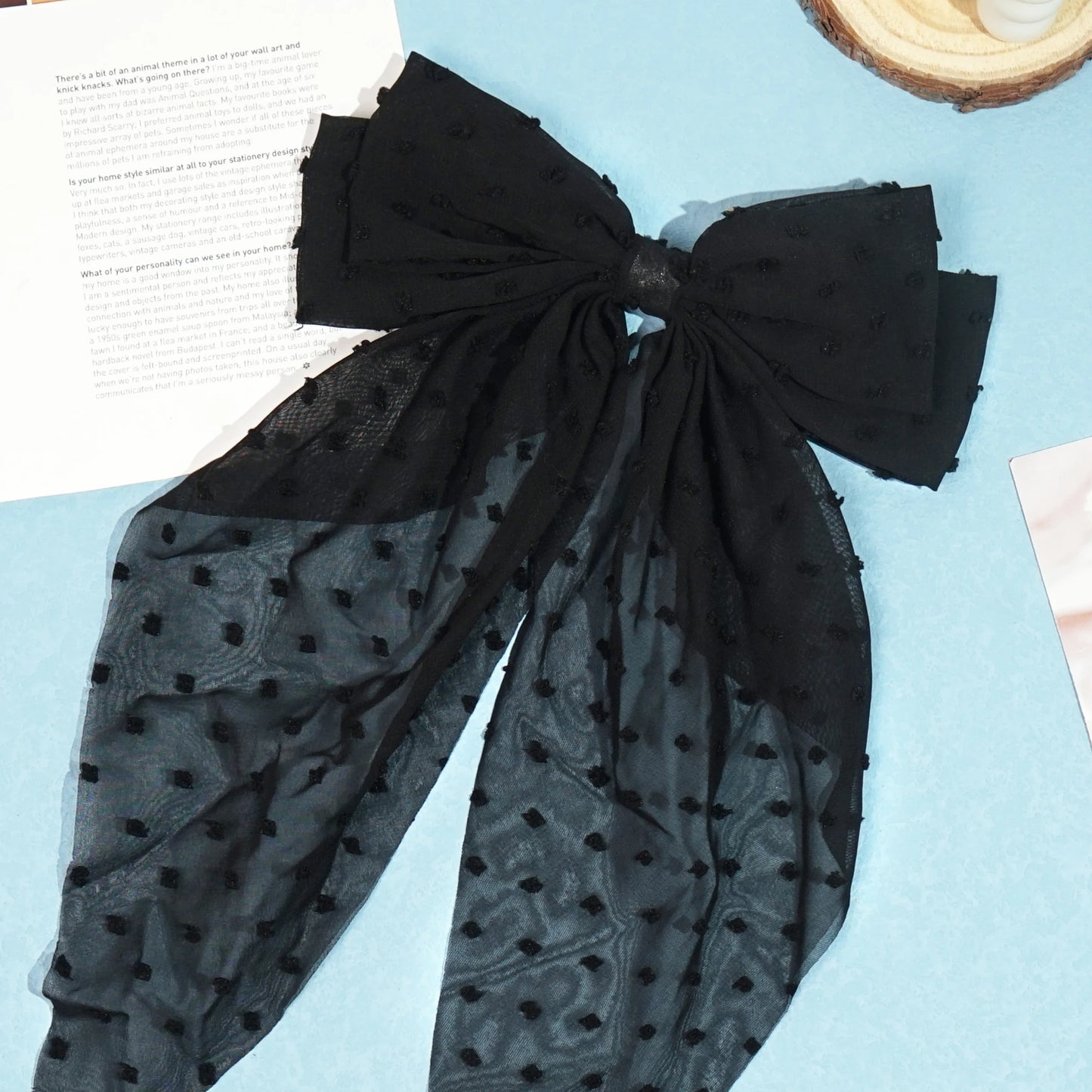Elegant Large Bow Ribbon Hair Clip for Women Fashion Simple Solid Satin Spring Clip Ponytail Bow Hairpin Girls Hair Accessories