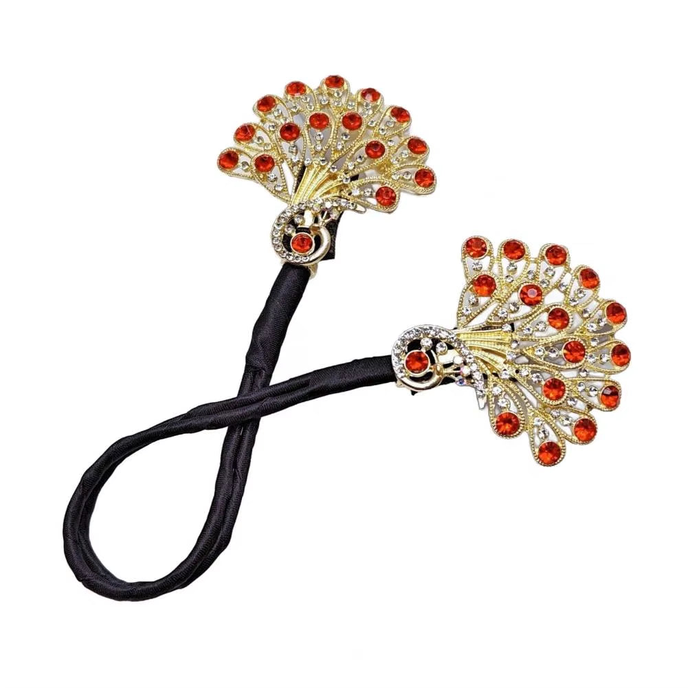 Peacock Shape Hair Clip Bun Maker Women Peacock Hairstyle Twist Hairs Curler Bun Maker Easy Fast Snap Roll Hair Tool Long Hairs