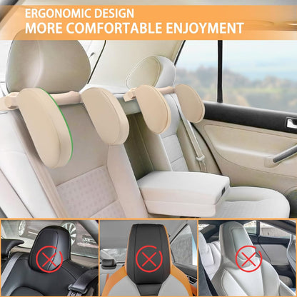 Car Pillow Car Headrest Pillow Car Neck Head Pillow U Shape Travel Headrest Car Travel Pillow Elders Kids Neck Head Support Car Sleeping Cushion Neck Head Rest Car Seat Pillow Road Pal Headrest